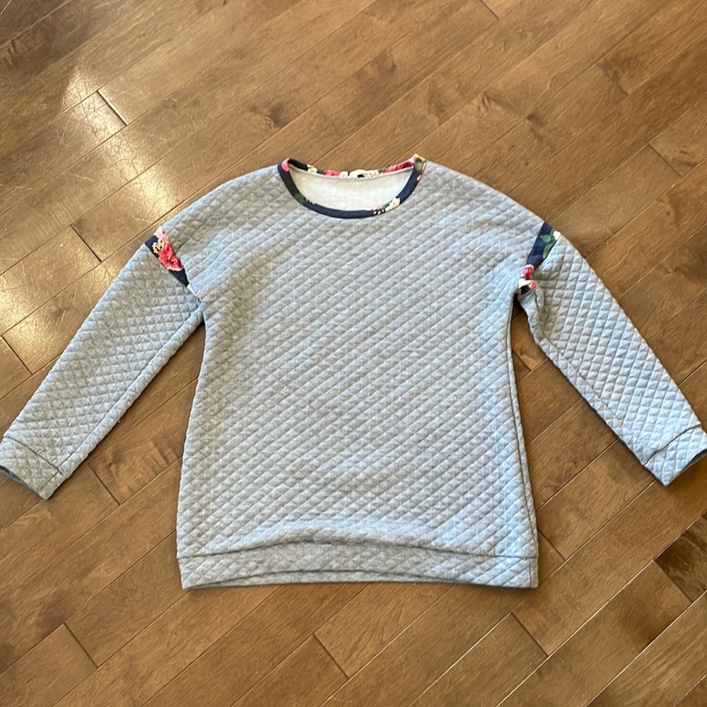 Pinkblush Maternity crew neck sweater.